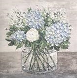 Blue Hydrangeas with Rose - Alison Cowan