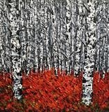 Claret Carpet with Birch - Alison Cowan