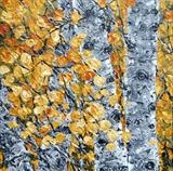 Golden Leaves and Birch - Alison Cowan