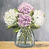 Hydrangeas on Grey - Alison Cowan