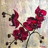 Orchid on Grey - Alison Cowan