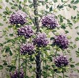 Purple Pom Poms with Sprigs - Alison Cowan