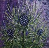 Sea Holly on Purple - Alison Cowan