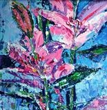 Two Pink Lilies - Alison Cowan