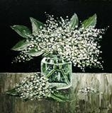 White Lilac in Glass Jar - Alison Cowan